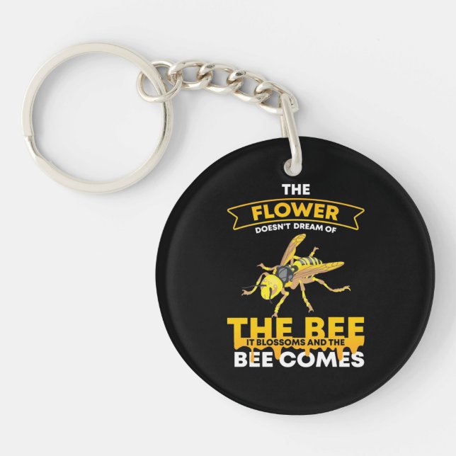 The Bee Comes Key Ring (Front)