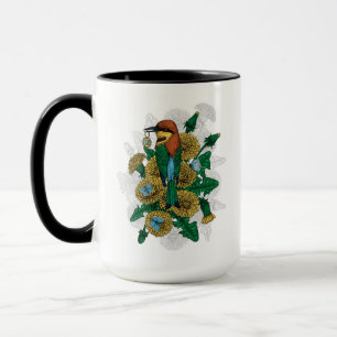 The bee eater with the golden pendant mug