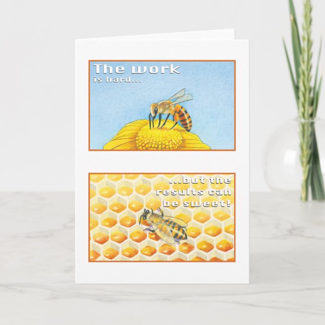 The Bee Greeting Card Psalm 29:11 (Front)