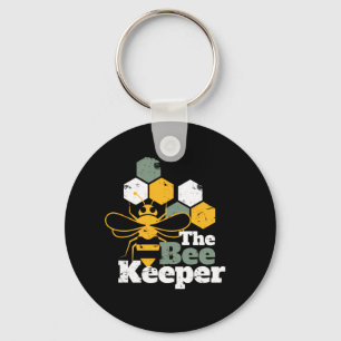 The Bee Keeper Funny Honey Bee Lover Key Ring