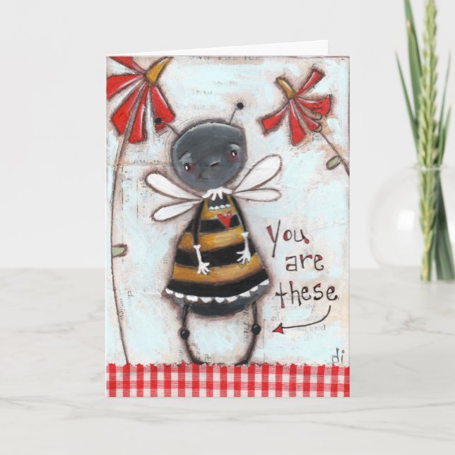 The Bee' Knees - Greeting Card Blank Inside (Front)