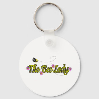 the bee lady with flowers key ring