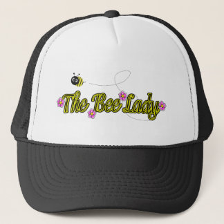 the bee lady with flowers trucker hat