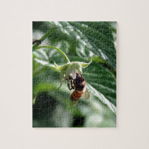 The Bee on the Raspberry Bush Jigsaw Puzzle