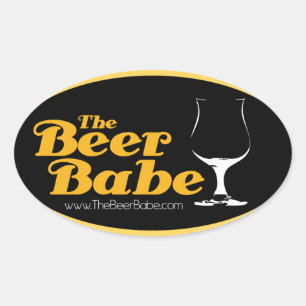 The Beer Babe Oval Sticker