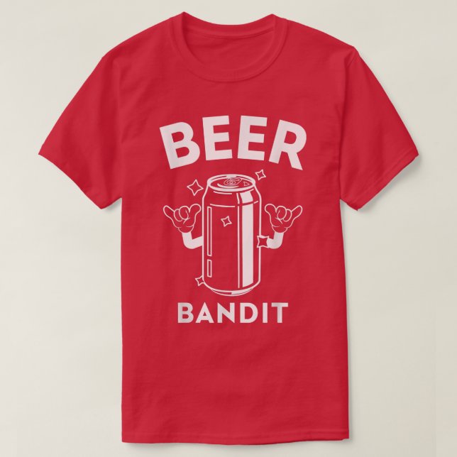 The Beer Bandit - Funny Beer Drinking T-Shirt (Design Front)