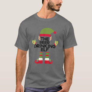The Beer Drinking Elf Craft Brewery Funny Christma T-Shirt