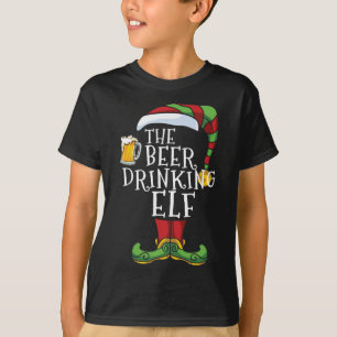 The Beer Drinking Elf Family Matching Christmas Fu T-Shirt