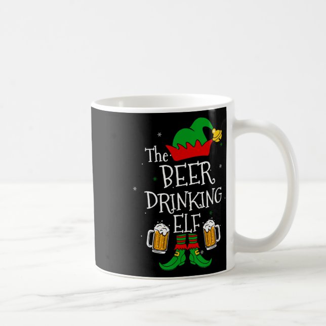 The Beer Drinking Elf Matching Family Drinker Merr Coffee Mug (Right)