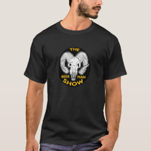 THE  BEER MAN SHOW Goat Skull T-shirt