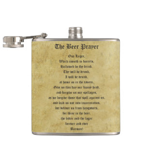 The Beer Prayer Hip Flask