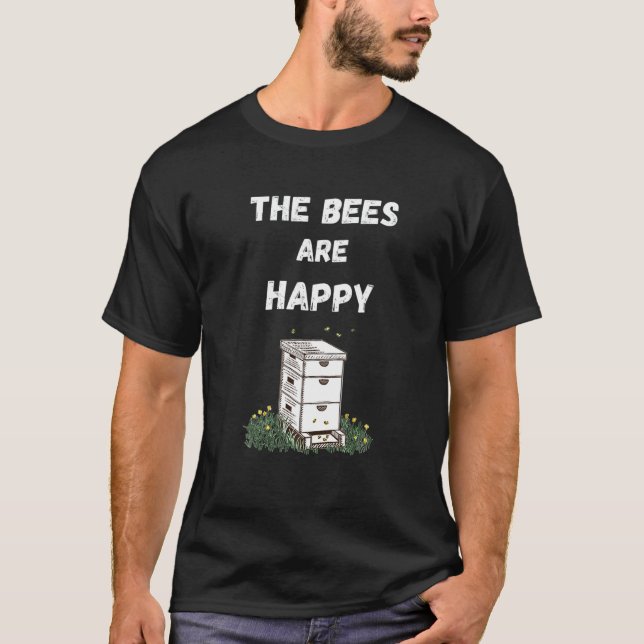 The Bees Are Happy, Valheim Nordic Funny Online Ga T-Shirt (Front)