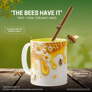 "The Bees Have It" Two-tone Ceramic Mug