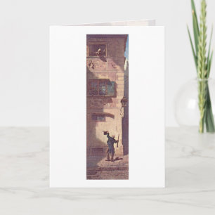The Beggar Musician By Carl Spitzweg Card