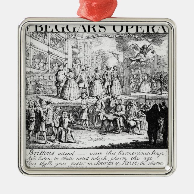 The Beggar's Opera Burlesqued, 1728 Metal Tree Decoration (Front)
