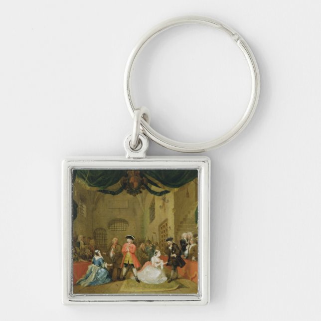 The Beggar's Opera, Scene III, Act XI, 1729 (oil o Key Ring (Front)