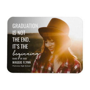 The Beginning EDITABLE COLOR Graduation Magnet