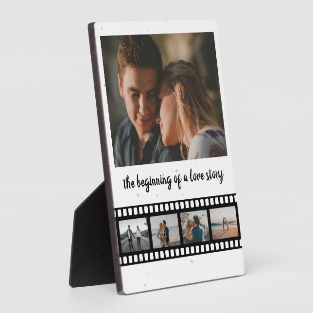 The Beginning of a Love Story 5 Photos Plaque (Side)