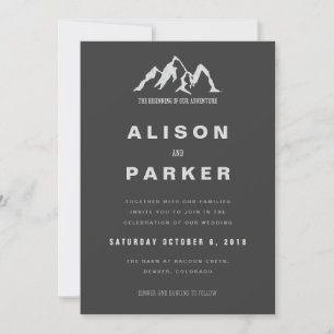 the beginning of our adventure wedding photo invit invitation