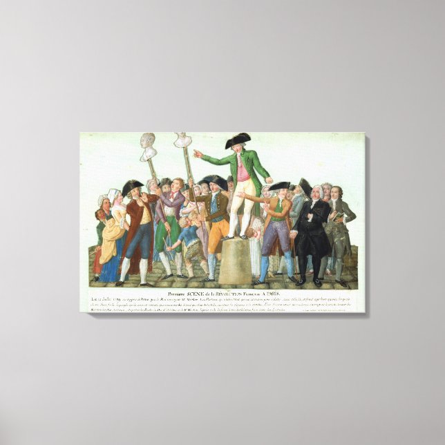 The Beginning of the French Revolution Canvas Print (Front)