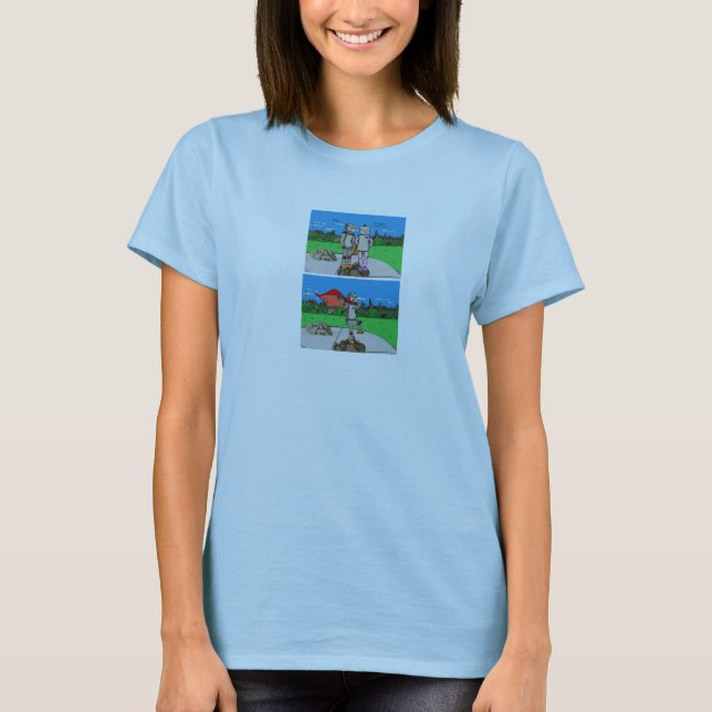 The Beginning/Robot Comic Women's T-Shirt (Front)