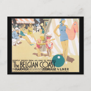 The Belgian Coast_Vintage Travel Poster Postcard