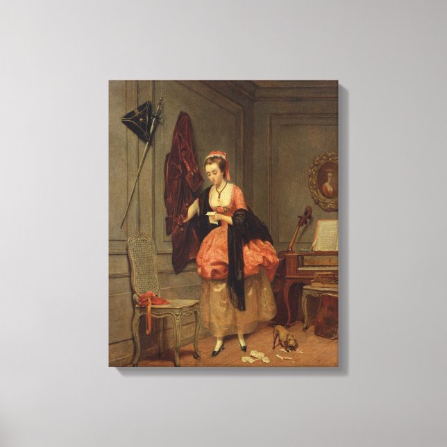 The Beloved Mistress, 1846 Canvas Print (Front)