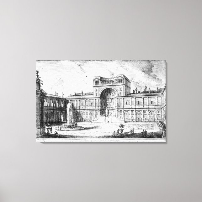 The Belvedere Court in the Vatican Rome Canvas Print (Front)