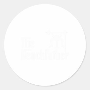 The Benchfather Bodybuilding Gym Bro Funny Bench P Classic Round Sticker