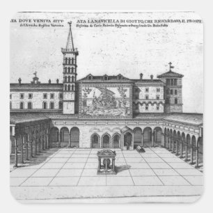 The Benediction Loggia of the Old Vatican Square Sticker