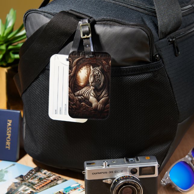 The Bengal Tiger's Gaze Luggage Tag (Front & Back)