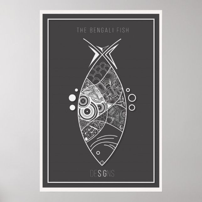 The Bengali Fish Doodle Poster (Front)