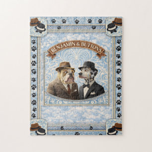 The Benjamin and buttons dapper dog vintage jigsaw Puzzle