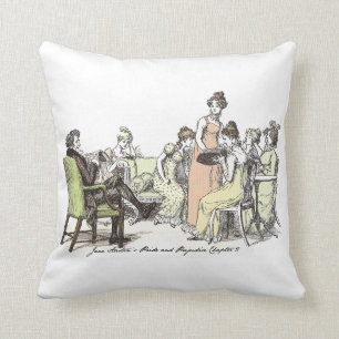 The Bennet Family, Jane Austen Pride and Prejudice Cushion