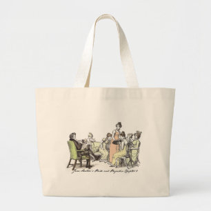 The Bennet Family - Jane Austen Pride & Prejudice Large Tote Bag