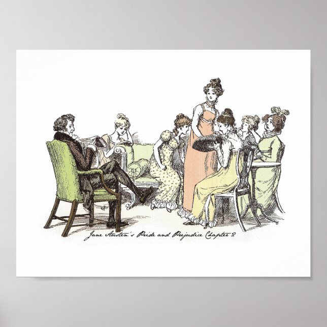 The Bennet Family - Jane Austen Pride & Prejudice Poster (Front)