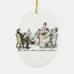 The Bennets of Longbourn - Jane Austen's P&P Ceramic Tree Decoration