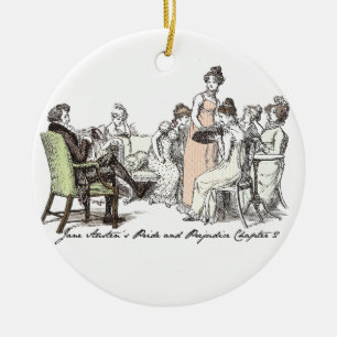 The Bennets of Longbourn - Jane Austen's P&P Ceramic Tree Decoration