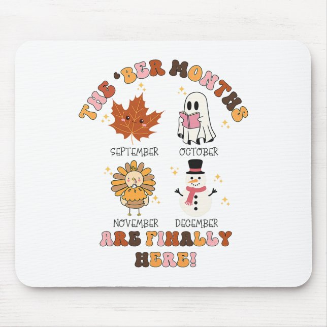 The Ber Months Are Finally Here Ghost Turkey Thank Mouse Mat (Front)