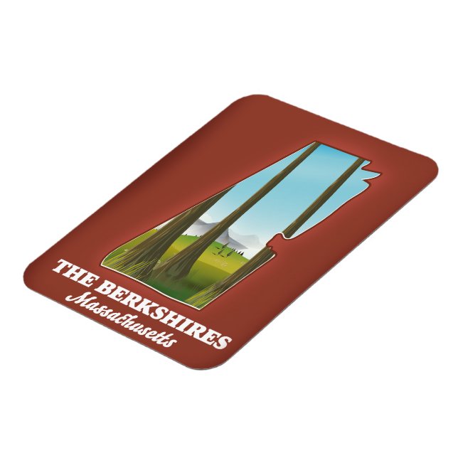 The Berkshires Massachusetts map Magnet (Left Side)