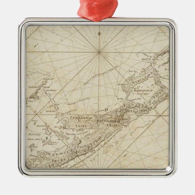 The Bermudas or Summer's Islands Metal Tree Decoration (Front)