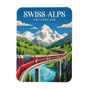 The Bernina Express (Swiss Alps) Switzerland Magnet