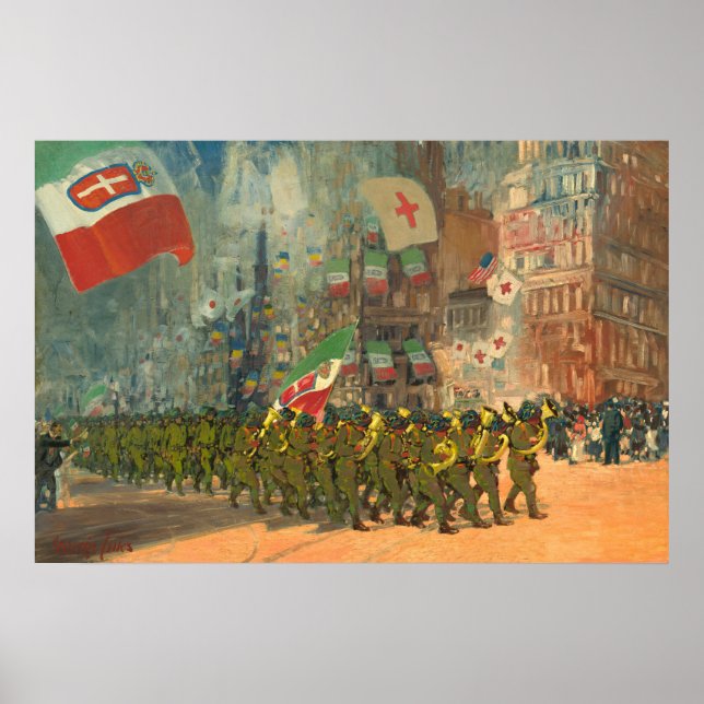 The Bersaglieri - George Luks Fine Art Poster (Front)