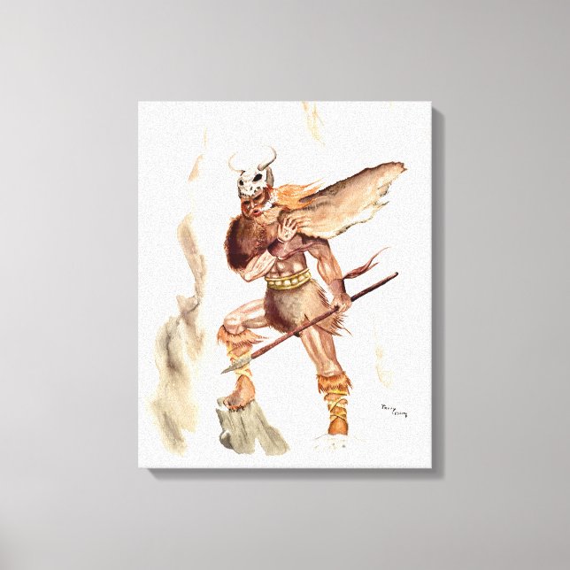 “The Berserker” – Original painting by fantasy art Canvas Print (Front)