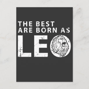 The best are born as LEO proud like a lion Postcard