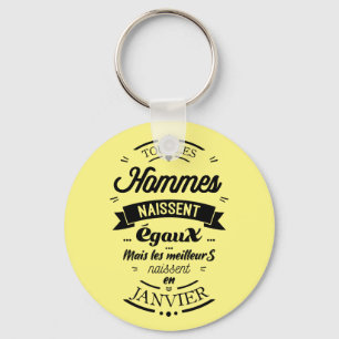 The best are born in January Key Ring