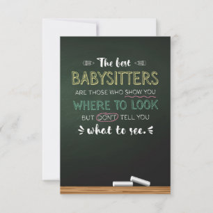 The best Babysitters Thank You Card