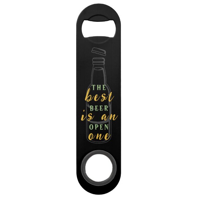 The Best Beer Is An Open One Personalised Bar Key (Front)