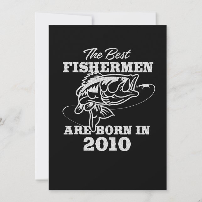 The best birthday gift for 2010s Fisherman Fishing Invitation (Front)