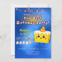 The Best Birthday Party Cake Invitation